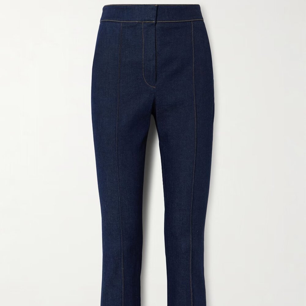 NWT Veronica Beard Tani Denim Jean Pant Dark Oxford wash Sz 10 - Picture 3 of 7